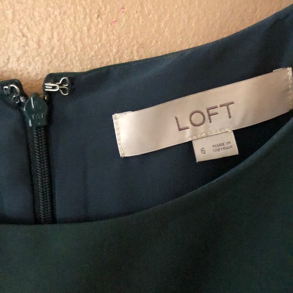 NWOT  Loft dark green Dress - Picture 2 of 4